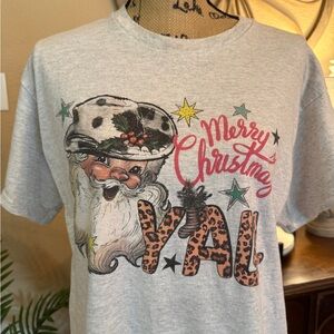 Gildan Western Santa Merry Christmas Tee